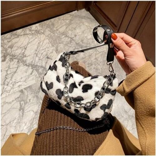 Cow Dots Women Shoulder Handbags Classic Texture Delicate Creative Chic Ladies Hobos Totes Female Messenger Bags Purse
