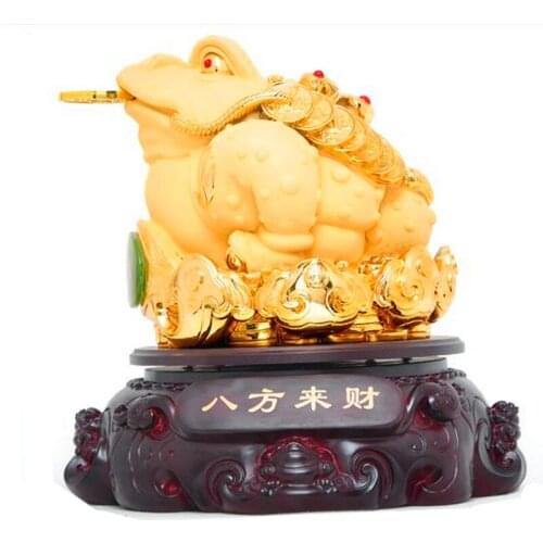 THE GOLDEN TOAD FAMILY ADORNMENT TRIPOD FROG HANDICRAFT FURNISHINGS STATUE OF THE GOLDEN TOAD CRAFT STATUE MAKE YOUR HOME RICH