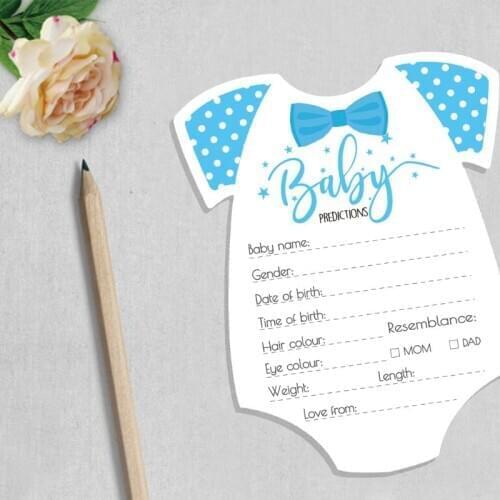 10 Pack Advice and Prediction Cards for Baby Shower Game Gender Neutral Boy Girl F3ME