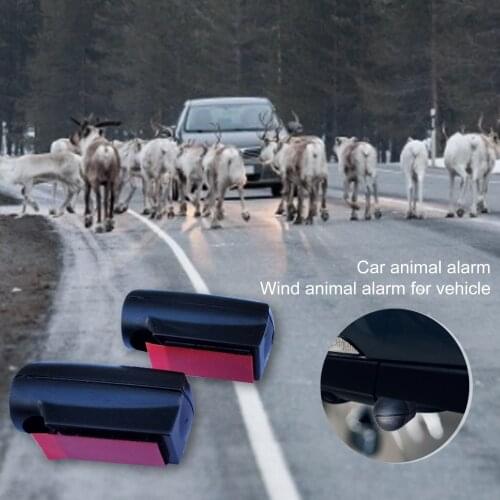 2PCS Car Automotive Animal Alarm Mini Compact Auto Alert Device Car Wind Animal Sirens Deer Repellers