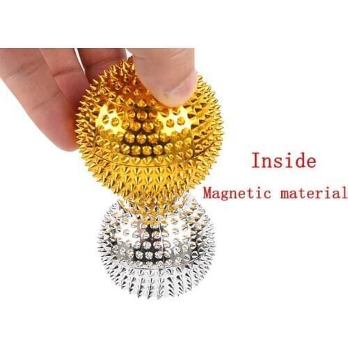 2PCS/Pair Hand Magnetic Therapy Spiky Hand Massage Ball Pressure Relief Trigger Point Pocket Massager Health Care