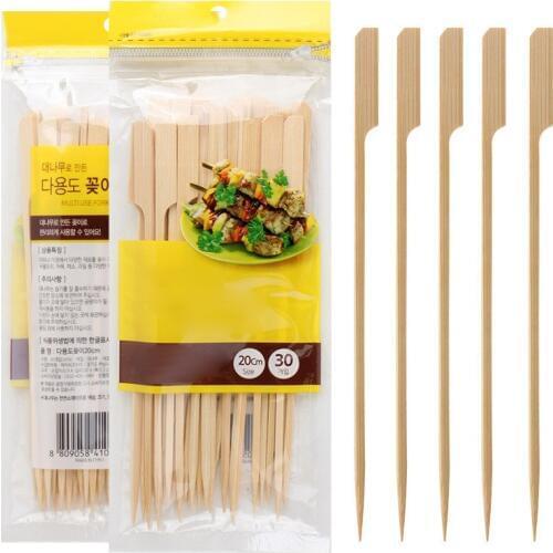 30 Pcs / Set Toothpicks Barbecue Grill Outdoor Tools Bamboo Skewers Portable Wedding Party Supplies BBQ Supplies Disposable 20CM