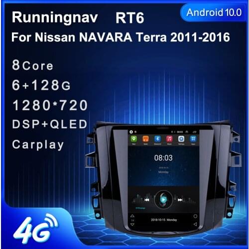 4G LTE Android 10 For Nissan NAVARA Terra 2011-2016 Tesla type Multimedia Stereo Car DVD Player Navigation GPS Radio