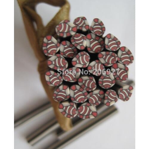 5pcs H-04 5mm Cute Fish Cane Fancy Nail Art Polymer Clay Cane Nail Art Decoration