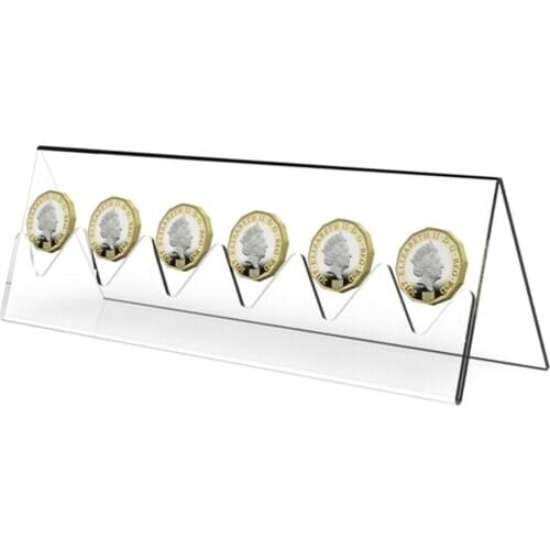 6 Coin Display Rack Coin Collector Holder Clear Acrylic Coin Display Stand ,Perfect Gift For Friends who are Interested in Colle