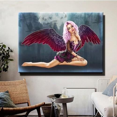 Angel wings diamond painting,full,square,round diamond embroidery ELF demon ,mosaic diamond diy handwork puzzle diamant TT5656