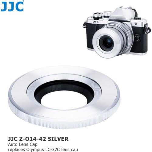 JJC Auto Lens Cap for Panasonic G Vario 12-32mm f/3.5-5.6 ASPH, Olympus M.ZUIKO DIGITAL ED 14-42mm f/3.5-5.6 EZ Replaces LC-37C