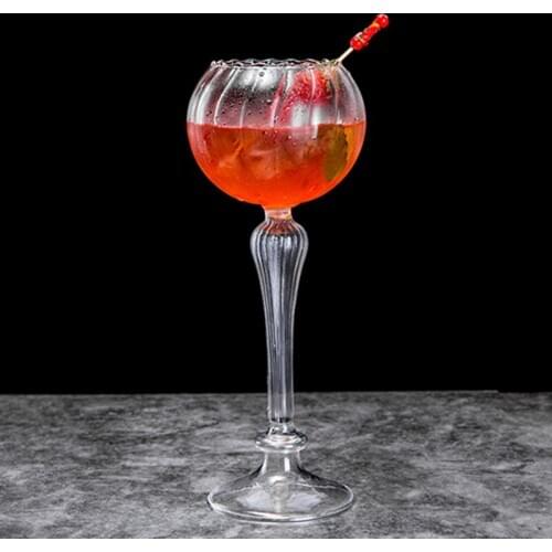 Net Red Cocktail Glass European High Bar Candlestick Cup Type Cocktail Glass Classical Personality Bar Wine Glass