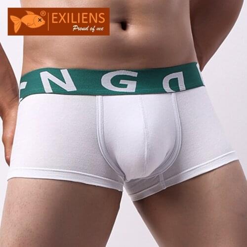 EXILIENS New Cotton Boxer Men Underwear Cueca Masculina Ropa Interior Hombre Boxers Mens Boxershorts Calzoncillos Slip SizeM-XXL