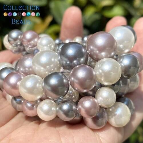 Natural Multicolor Shell Mother Of Pearls Loose Spacer Beads For Jewelry Making DIY Bracelet Necklace Handmade 6/8/10/12mm 15