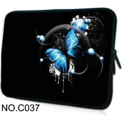 Blue Butterfly Sleeve Case Laptop Bag For 11 12 13 14 15 15.6 For ipad 9.7" Bags For MacBook Air Pro 13.3" Notebook Women Men
