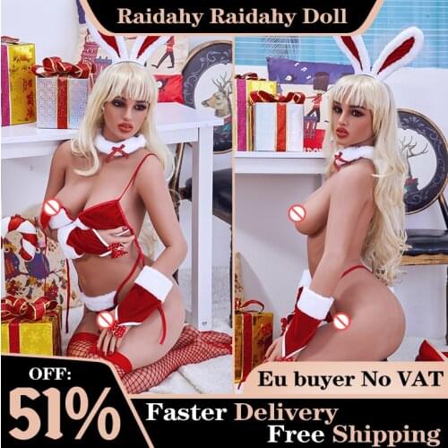 Erotic TPE toy for men, 158cm sex toy with metal skeleton, blond color, with 3 holes, for anal sex and adult