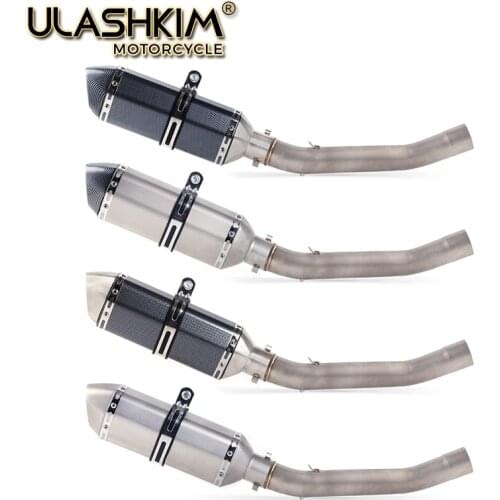 Z750 Z 750 Motorcycle Exhaust Muffler Mid middle pipe Full System Slip On For kawasaki Z750 2010 to 2015