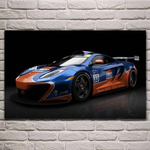 Cool racing sport cars automobile tuning amazing vehicle living room decoration home wall art decor fabric posters KL912