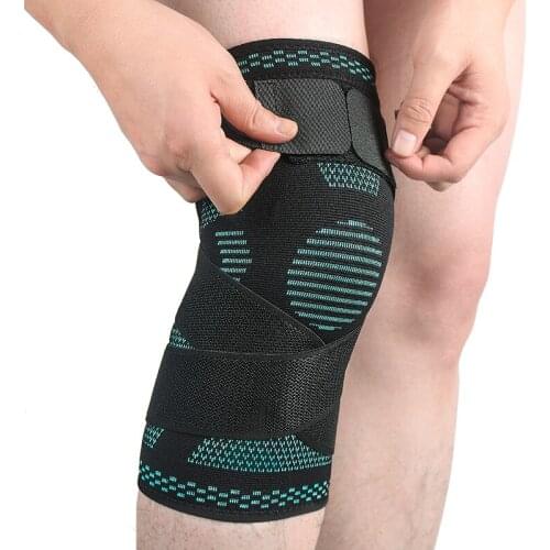 1PC Silicone Knee Brace Support Men Women Gym Outdoor Fitness Sports Running Basketball Football Knee Sleeve Pads Protection