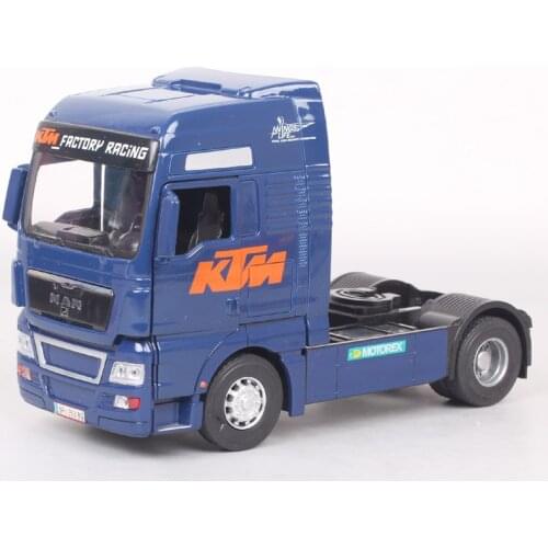 Diecast 1:32 Scale Man Tractor Head TGX 18 Container Truck Head Motorcycle Car Model Collection Souvenir Ornaments Display