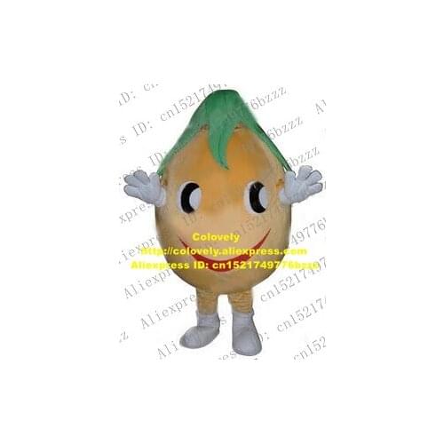 Smart Orange Bean Soybean Mascot Costume Mascotte Soya Soy Soyabean Peas Legumina With Green Leaves Big Eyes No.1469 Free Ship
