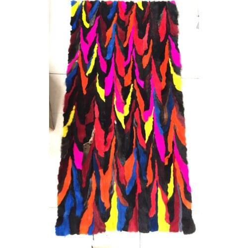Genuine mink fur plates DIY material mink jacket Original place of production multicolour patchwork quality fur raw fabric