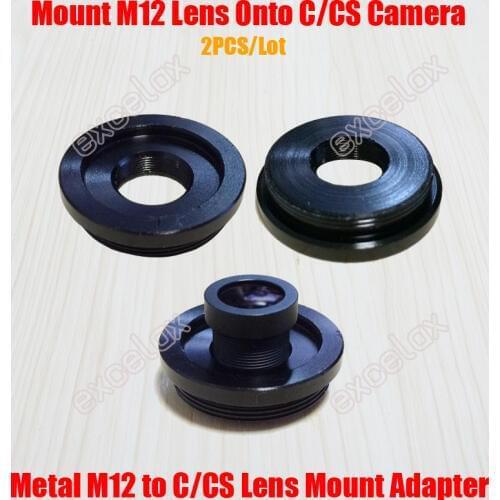 2PCS/Lot Metal M12/C M12/CS Lens Mount Adaptor Zinc Alloy M12 to C CS Mount Adapter Converter Ring for Security CCTV Camera