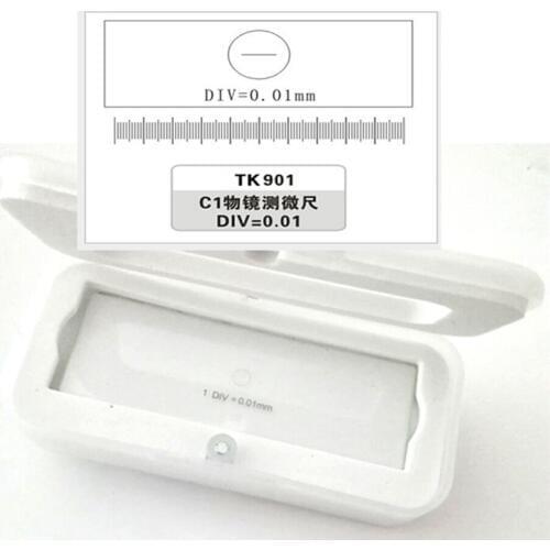 Free Shipping 0.01MM Microscope Stage Micrometer Glass slide Reticle Measuring Microscope Micrometer Calibration