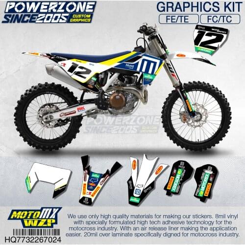 Customized Team Graphics Backgrounds Decals Custom Stickers Kit For Husqvarna 2016-18 TC FC TX FX FS 2017-19 TE FE 125-450c 724
