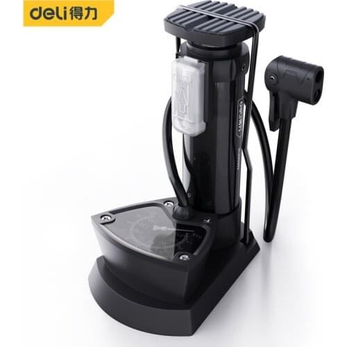 Deli DL880003 Road Bike Pump Bicycle Portable Ultra-Light Cycling PumpWith Barometer Outdoor Sports High Pressure Pedal Pumps