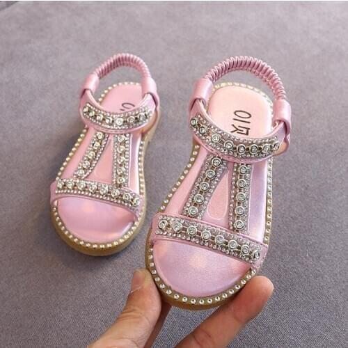 New Kids Sandals Girls Shoes 2020 Summer Soft Fashion Princess Girls Sandals Children Diamond Sandals For Girls