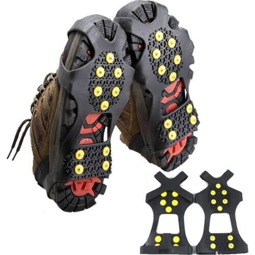 Ice Snow Camping Walking Shoes Spike Grip Climbing Ice Crampon Anti-slip Overshoes Spike Grip Winter Outdoor Equipment
