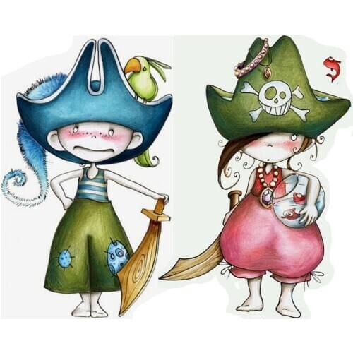 Pirate boy Transparent Silicone Stamp And metal die/Seal for DIY scrapbooking/photo album Decorative clear stamp sheetstampons