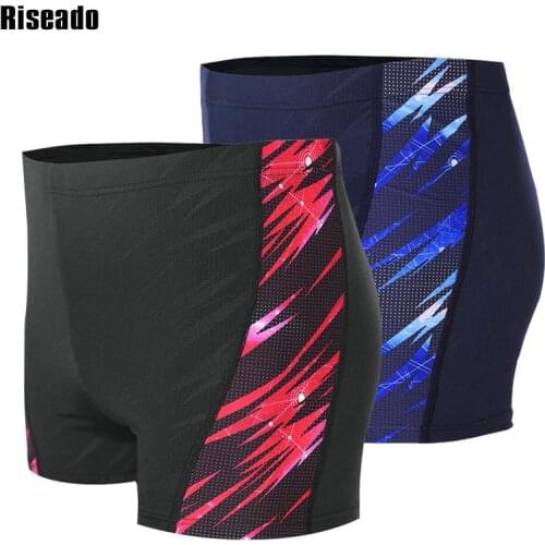 Riseado 2021 Mens Swimwear Competition Swimwear Swimsuits Mens Swim Trunks Shorts Swimming Suits
