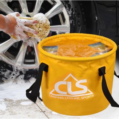 10LCar Bowl Sink Washing Bag Car Wash Bucket Portable Outdoor Travel Foldable Water Bucket Multifunction Folding Bucket
