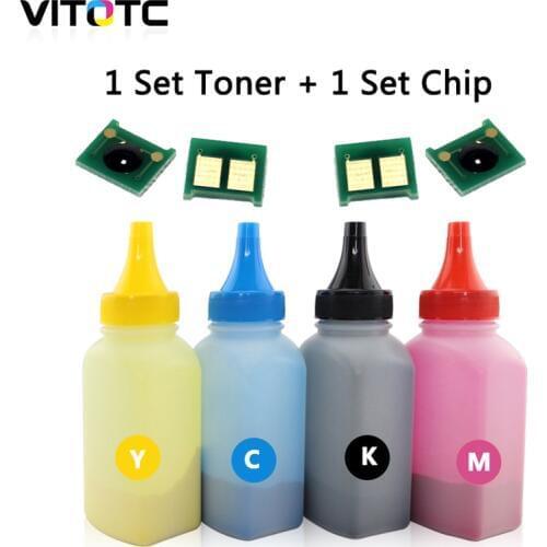 CB540A CB541A CB542A CB543A Compatible Color Toner Powder 125A For HP CM1312 CP1215 CP1217 CP1514 CP1515 CP1518 With 4 Chips