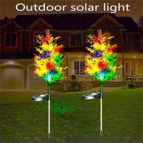 2 Pack Solar Pine Christmas Tree Lights Waterproof Outdoor for Garden Lawn Landscape Lamp Holiday Light Wedding Christma Decro