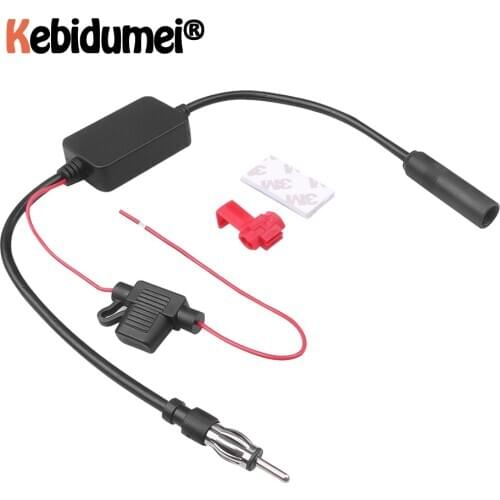 Universal 12V Auto Car Radio FM Antenna Signal Amp Amplifier Booster For Marine Car Vehicle FM Amplifier 88-108MHz