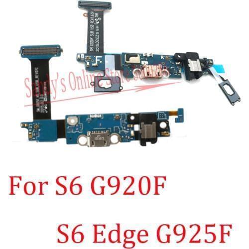 10 PCS USB Charging Port With Headphone Jack Port Socket Dock Connector Flex Cable For Samsung Galaxy S6 Edge G920F G925F Part