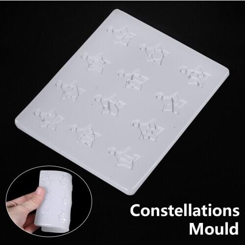 12 Constellations Pendant Casting Silicone Mold Crystal Epoxy Resin Mold DIY Crafts Jewelry Making Tools