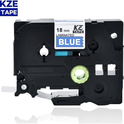 18mm Tze545 White on Blue Laminated Label Tape Cassette Cartridge label ribbon tze tape Tze-545 tze 545 tze545 for P-touch PT