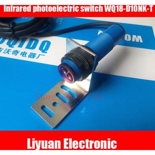 2pcs Infrared photoelectric switch WQ18-D10NK-T 18mm diffuse reflection type proximity sensor