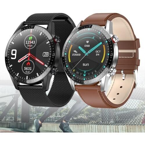 2020 Smart Watch Bluetooth Call ECG PPG Heart Rate Fitness Tracker Blood Pressure 1.3 inch IP68 Waterproof Smartwatch VS L11 L8