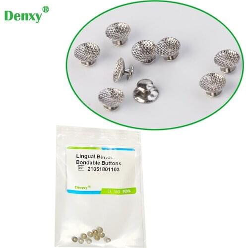 30pcs Higher Quality Denxy Dental Mesh Base Lingual Button Orthodontics Material Bondable Orthodontic Bracket Orthodontist