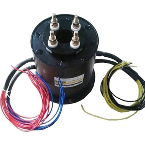 4 Ways Through Bore Slip Ring With 50mm Hole Smooth Transmission Stable Rotation 170A Per Circuit On Medical Equipment