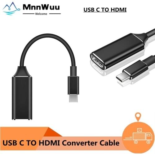USB C to HDMI Adapter 4K 30Hz Cable Type C HDMI for Huawei Mate P20 ProMacBook Samsung Galaxy S10 USB-C HDMI Adapter