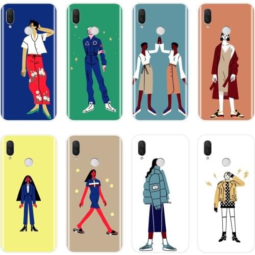 Phone Case For Huawei Nova Smart Lite 2017 Soft Silicone Fashion Model Back Cover For Huawei Nova 5 4 4E 3 3I 3E 2i 2 Lite Plus