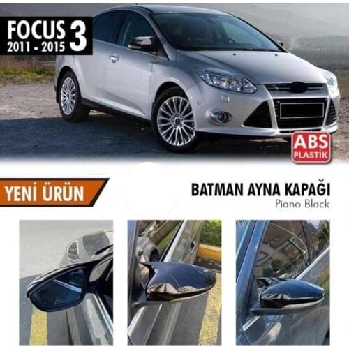 Bat Mirror Cover Piano Black For Ford Focus 3 Abs 2011-2015 From Quality Product Full Harmony 1 Suit 2 Piece (Right and Left)