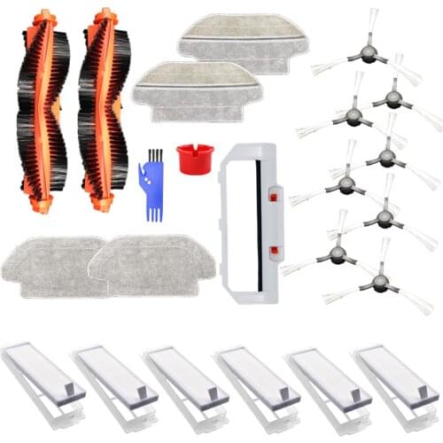 Main Brushes Side Brushes Filter for Viomi V2 Pro V-RVCLM21B Roller Brush Cover Filters Rag for Mijia STYJ02YM Vacuum Cleaner