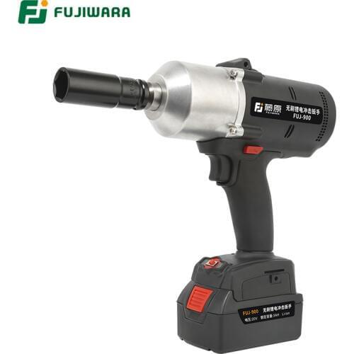 FUJIWARA 900N.M 1/2" Electric Wrench 20V Lithium Battery Rechargeable High Torque Brushless Cordless Impact Wrench