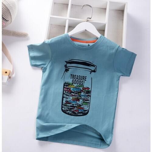 Bottle graphic pattern cotton summer teen boys t-shirt kids tops tees tshirts big childrens clothing casual