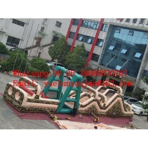 China Guangzhou) Factory direct adult children camouflage military inflatable obstacles, inflatable obstacle course BYSB-356