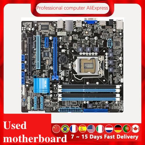 For ASUS P8H67-M Computer Motherboard LGA 1155 DDR3 For Intel H67 P8H67 Desktop Mainboard SATA II PCI-E X16 Used