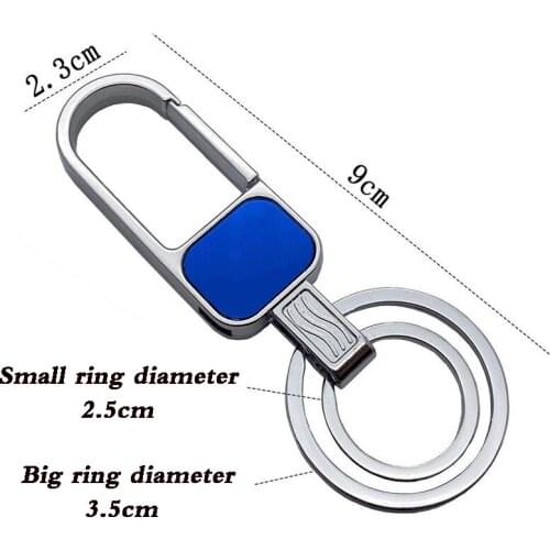 1Pcs metal Keychain Metal Alloy Buckle Waist Car Key Chain Room key ring Key Chain accessories For Audi A4 A6 Q5 Q7 Q3 TT A3
